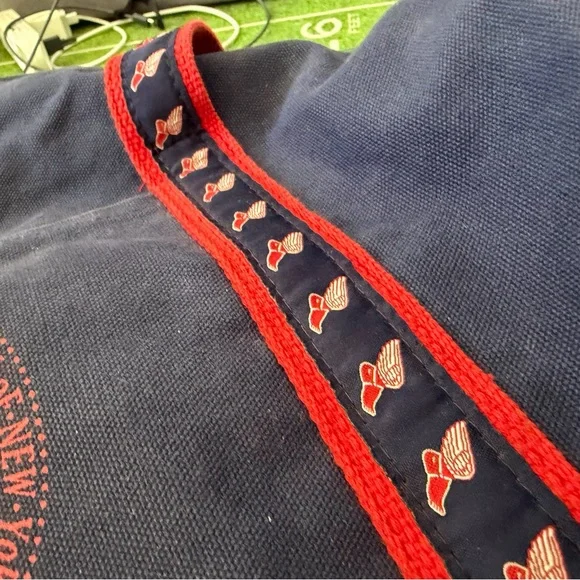 New York Athletic Club NYAC Blue Duffel Bag with Red Accents Members Only